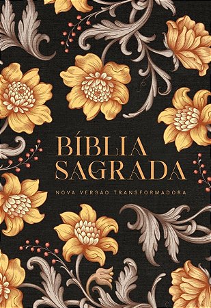 Bíblia NVT Flores Douradas Slim - Letra Maior