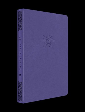 Bíblia NVT - Slim - Letra Grande - Lilás, Luxo Couro Sintético - Habilitada Para Filament