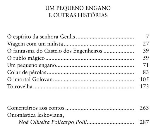 Um Pequeno Engano e Outras Histórias