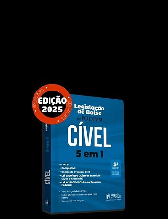 Legislação De Bolso Cível : 5 Em 1 - Lindb, Código Civil, Código De Processo Civil e Leis Dos Juizad