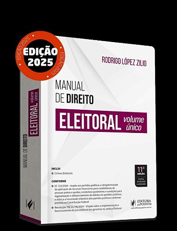 Manual De Direito Eleitoral - Volume Único -  (11ED/2025)