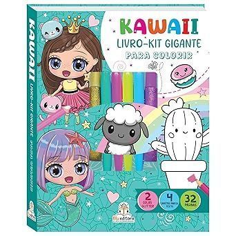Livro-kit Gigante Para Colorir: Kawaii