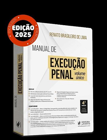 Manual De Execução Penal  - Volume Único (2025)