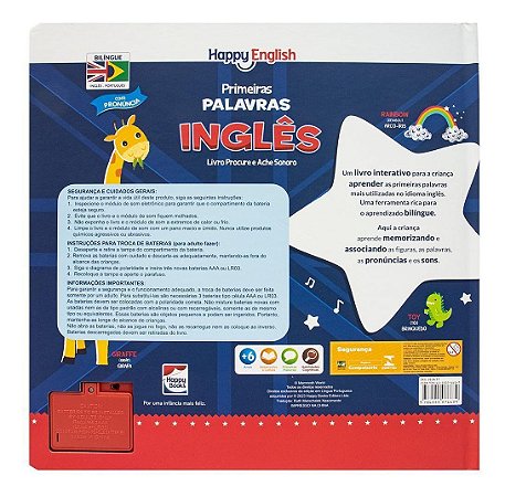 Livro Sonoro - Primeiras Palavras Inglês