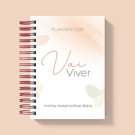 Planner Minha Metamorfose Diária 2026 - Vai Viver