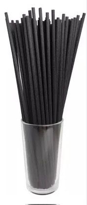 PALITO DIFUSOR EM FIBRA PRETO 25CM 1UN