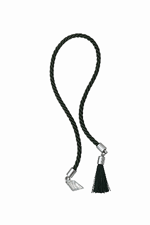 CORDÃO POMPOM MUSGO C/PRATA 42CM 1UN