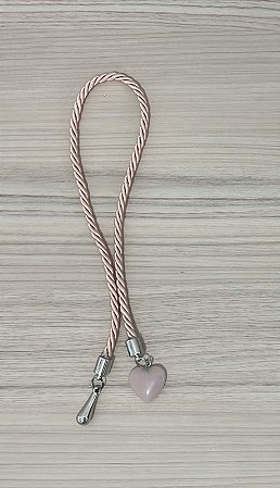 CORDÃO PEDRARIA ROSA BB C/PRATA 42CM 1UN