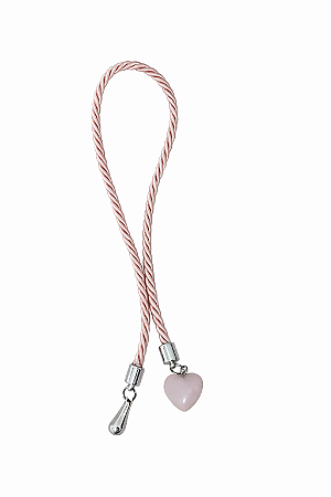 CORDÃO PEDRARIA ROSA BB C/PRATA 42CM 1UN