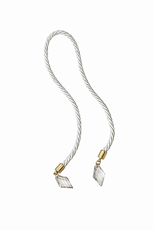 CORDÃO PIÃO BRANCO C/OURO 42CM 1UN