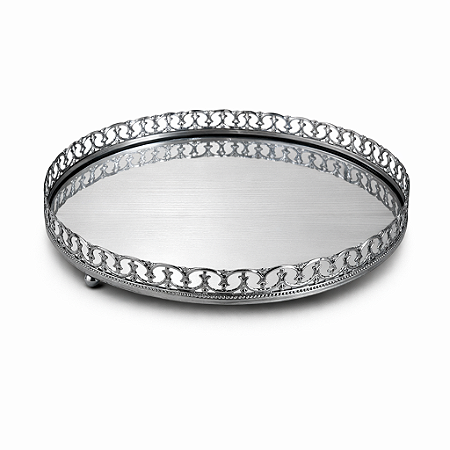 BANDEJA REDONDA PRATA 21CM 1UN