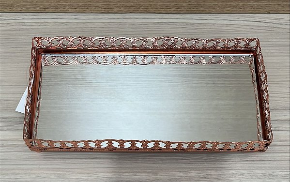 BANDEJA RETANGULAR COBRE 20X10CM 1UN