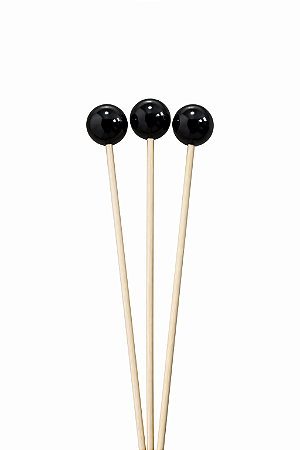 VARETA DECORATIVA  BOLINHA PRETA  26CM 1UN