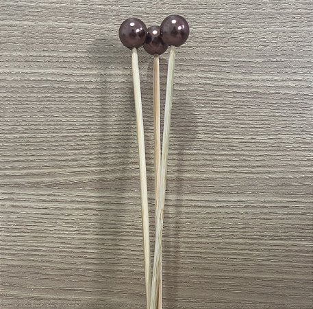 VARETA DECORATIVA  BOLINHA COBRE 26CM 1UN