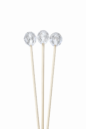 VARETA DECORATIVA BOLINHA CRISTAL 26CM 1UN