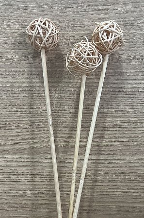 VARETA DECORATIVA  BOLINHA VIME CRU 26CM 1UN