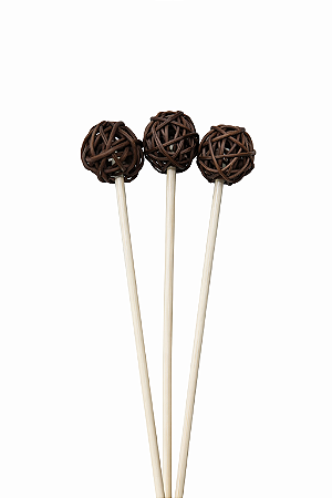 VARETA DECORATIVA BOLINHA VIME RUSTICA 26CM 1UN