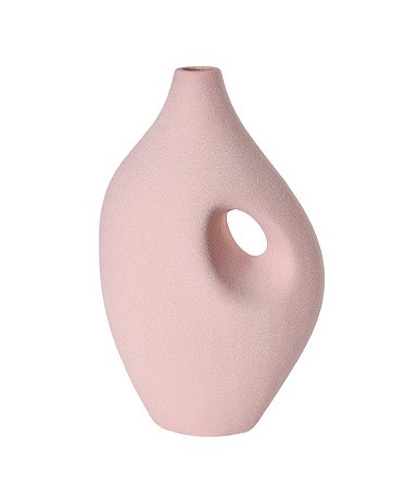 VASO MINIMALISTA COM ALCA EM CERAMICA TERRACOTA  31CM 1UN