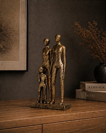 ESCULTURA FAMILIA EM POLIRRESINA 1UN