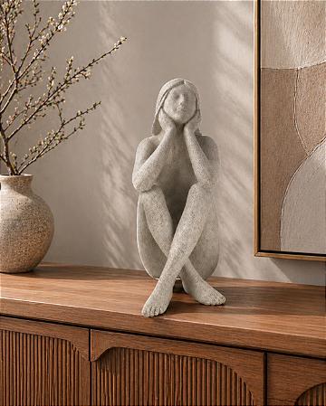 ESCULTURA MULHER EM POLIRRESINA 1UN