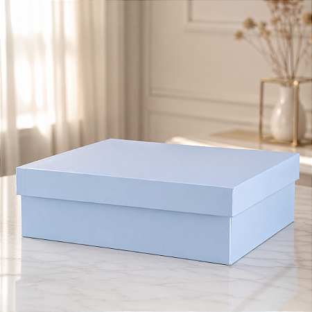 CAIXA RIGIDA SAPATO AZUL12X30X22CM 1UN