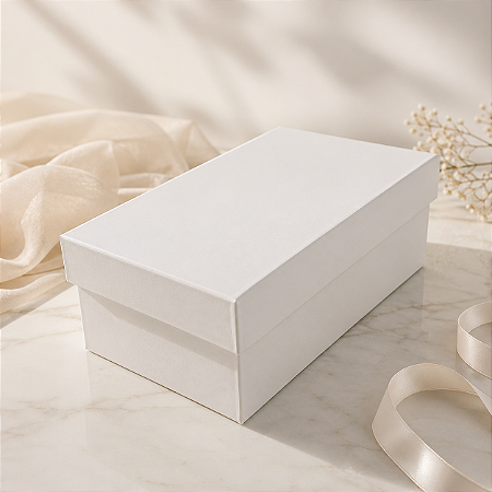 CAIXA RIGIDA SAPATO BRANCA 12X30X22CM 1UN