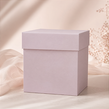 CAIXA RIGIDA PANETONE ROSA BB 16X16X20CM 1UN