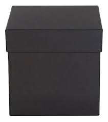 CAIXA RIGIDA PANETONE PRETA 16X16X20CM 1UN
