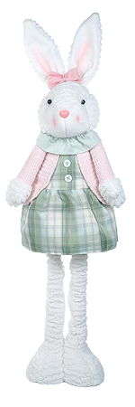 DEC COELHA XADREZ ROS/VRD 90cm  C/1 UN