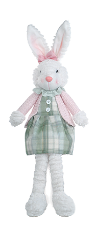 DEC COELHA XADREZ ROS/VRD 68cm  C/1 UN