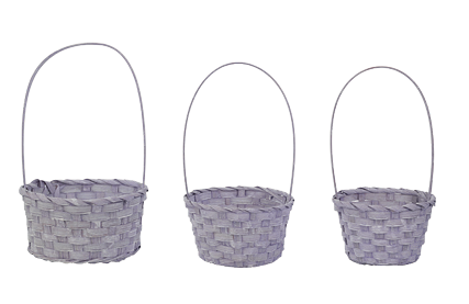 CESTA C/ALCA ROXO JOGO C/3 UNIDADES