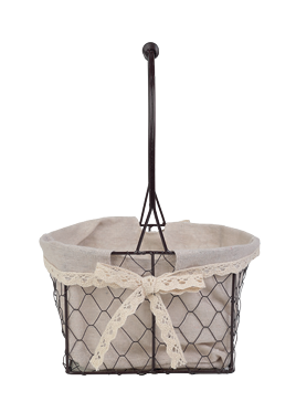 CESTA C/ALCA MARROM 23cm  1 UN