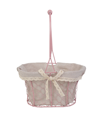 CESTA C/ALCA ROSA 25cm 1 UN