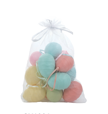 DECORAÇÃO OVOS COLORIDOS 6cm JOGO C/12 PEÇAS