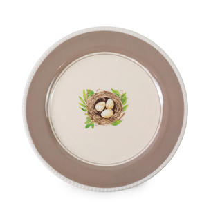 PRATO RASO NATURAL BEGE/BRANCO (LOUÇA) C/1 UN