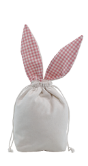 SACO COELHO XADREZ BRANCO/ROSA 1UN