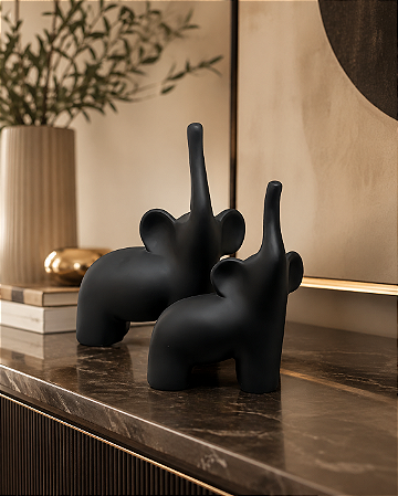 DUPLA ELEFANTE AFRICANO PRETO