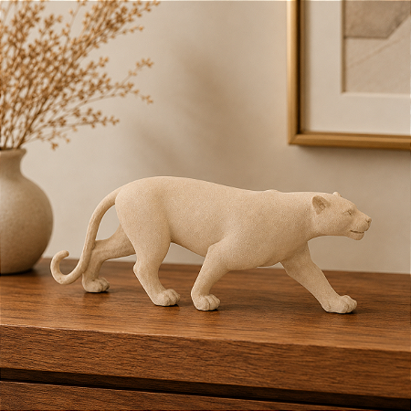 ESCULTURA LEOPARDO EM POLIRRESINA 1UN