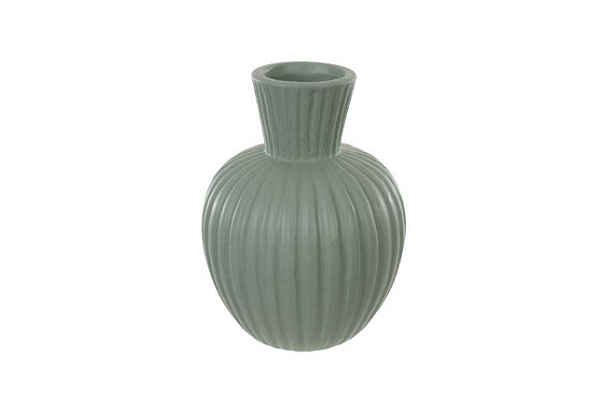 VASO DECORATIVO PORCELANA VERDE 16cm 1UN