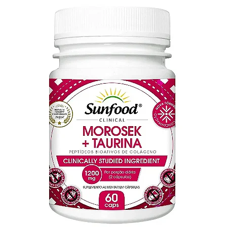MOROSEK + TAURINA 1200MG 60 CÁPSULAS SUNFOOD CLINICAL