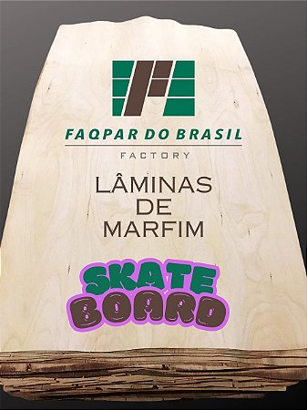 Folha de madeira Marfim para fabricação de Shape para Skate