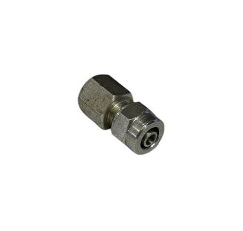 Kit com 10 unidades Conexão Femea 1/4 bico e porca 8mm