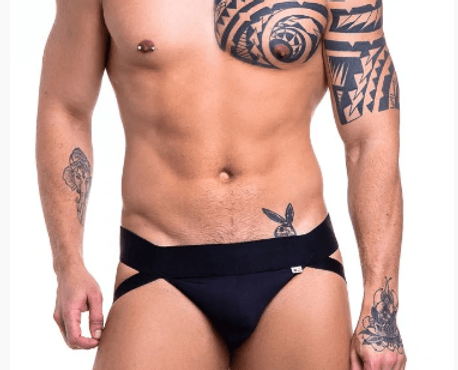 Cueca Jockstrap com 4 Tiras Preto