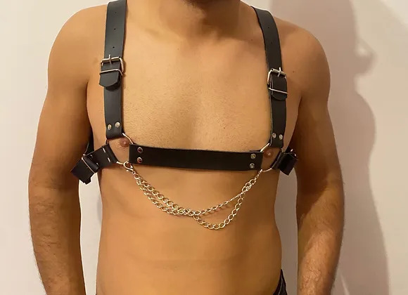 Harness Peitoral Masculino com Corrente