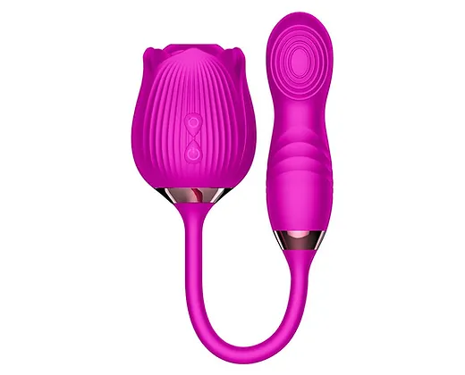 Rosa Vibrador e Sugador