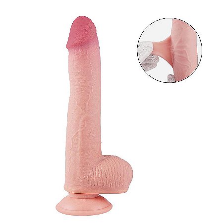 Prótese Super Realístico Dupla Camada - Ventosa Removível - 22,9 X 4,1 cm