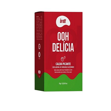 Calda Beijável Picante Ooh Delícia Morango Azedinho 11g