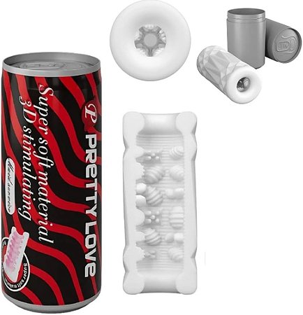 Masturbador Masculino Formato de Lata - Super Soft - Pretty Love