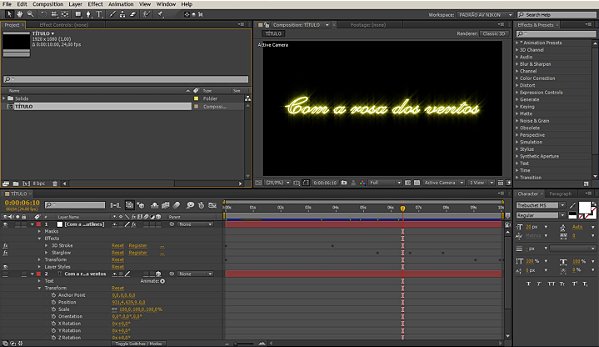 Inserção de legendas animadas (lower thirds)
