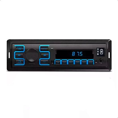 Som Automotivo Bluetooth Radio Mp3 2 Usb Leitor De Cartão Sd